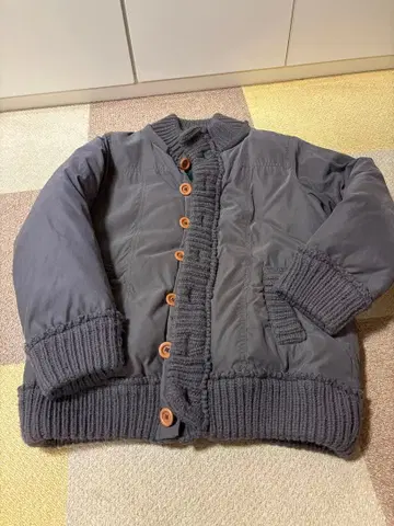 리버서블 다운 자켓 버튼 지퍼 포함