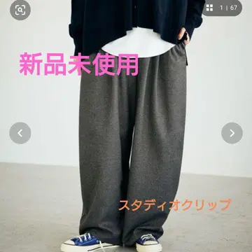 트위드 라이크 배럴 팬츠 [쁘띠 플러스 사이즈 있음]