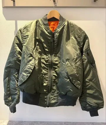 ALPHA 80s 미국산 3택 빈티지 MA-1 사이즈 L 카키