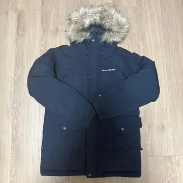 몽벨 로간 다운 후드티 S 블랙