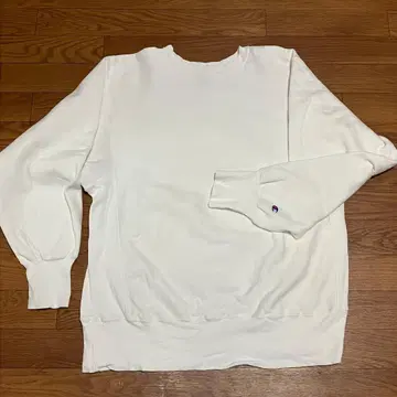 Champion 90's 리버스 위브 무지 화이트 L 사이즈