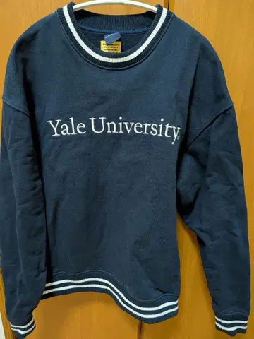 YALE University 맨투맨 프린트 로고 네이비