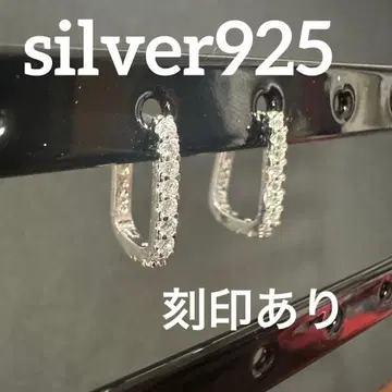 silver925 크리스탈 장식 귀걸이