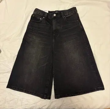 MOUSSY 블랙 데님 와이드 팬츠 사이즈 1