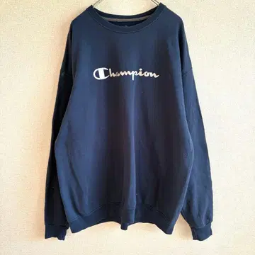 미국 빈티지 의류 맨투맨 Champion 빅 로고 스트릿 네이비 XL