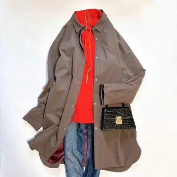 새상품급 CROCODILE CODE 크로커다일 코드 충전솜 롱 코트 모카