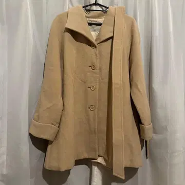 PAVEMENT 코트 베이지 벨트 포함