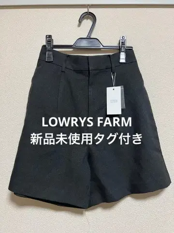 LOWRYS FARM 울 라이크 턱 숏팬츠 블랙 미사용 새상품 택 포함