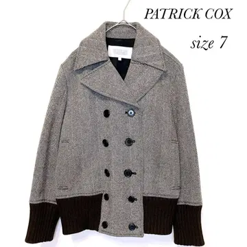 패트릭 콕스 자켓 더블 브레스트 리브 소매 헤링본 무늬 사이즈 7