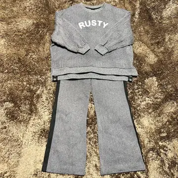 [ RUSTY ] 러스티 맨투맨 셋업 속기모