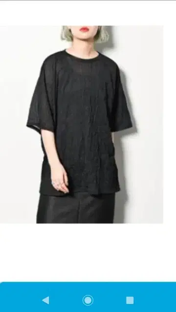 미사용 새상품 CITYSHOP WRINKLE T 블랙 반팔 티셔츠