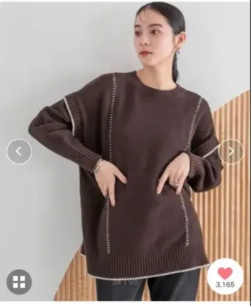 LOWRYS FARM 2WAY 하이 샥스 스티치 풀오버