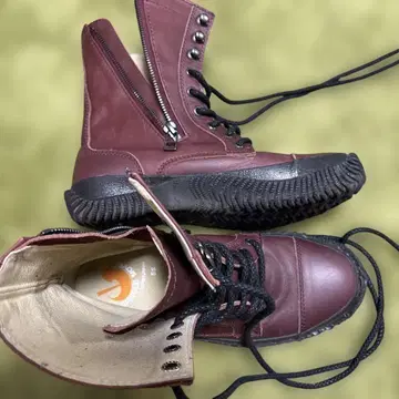 스핑글 SPM-419 버건디 가죽 스니커즈