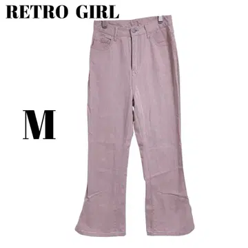 [레트로걸] 핑크 데님 플레어 컬러 팬츠 사이드슬릿 봄/여름/가을/겨울