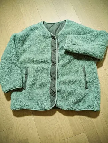 민트 그린 플리스 자켓