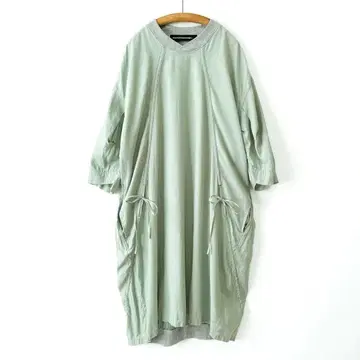 새상품급 mercibeaucoup 실크풍 원피스 무릎 기장 리본 루즈핏