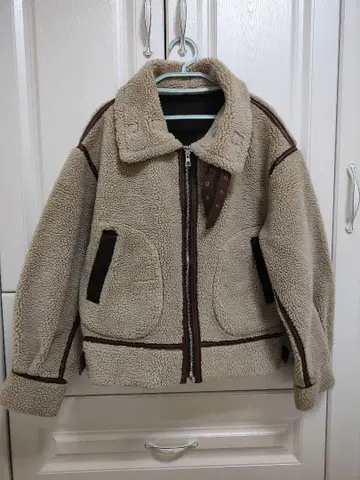 보아 자켓 베이지 집업