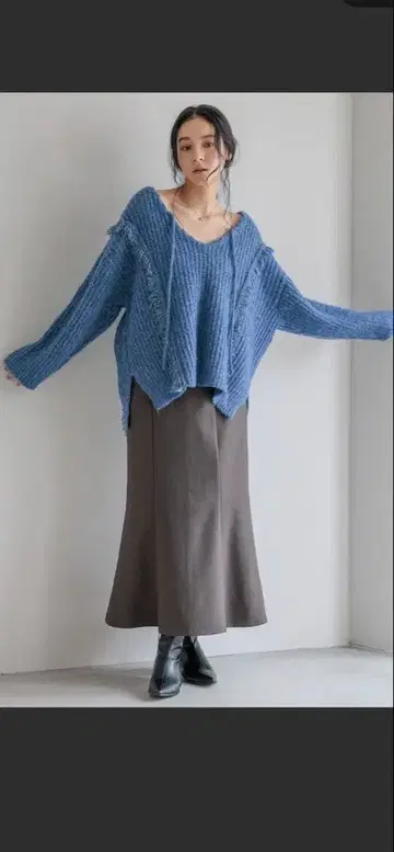 로리즈팜 2WAY 프린지 멜란지 LS