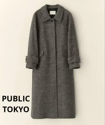 [ PUBLIC TOKYO ] 헤링본 스텐카라 코트