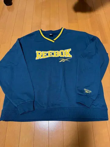 [ 새상품급 ] Reebok 네이비 V넥 트레이닝복 M 속기모