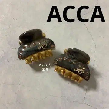 아카 acca 티아라 미니 클립 동일 컬러 2개 세트 브라운 마블