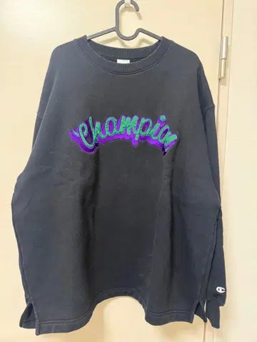 Champion 블랙 크루넥 트레이닝복
