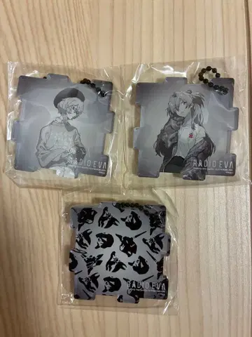 에반게리온 RADIO EVA 아크릴 퍼즐 키링 3개 세트