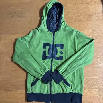 DC 풀 집업 후드티 그린 네이비