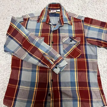 Pherus 체크 무늬 플란넬 셔츠