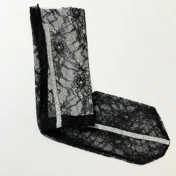 새상품 FAKUI 전체 레이스 패턴 삭스 양말 일본제 블랙 블랙