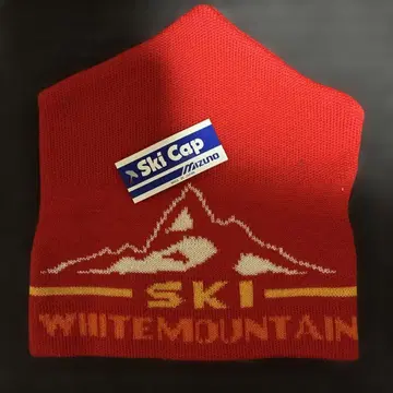 [미즈노] 미사용 새상품 Ski Cap 빨간색 니트 모자 이카 모자