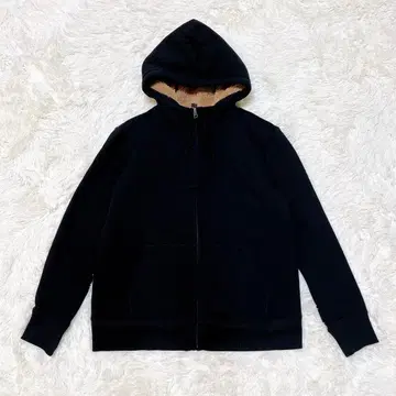 UNIQLO 유니클로 보아 맨투맨 풀 집업 후드티 블랙 XL