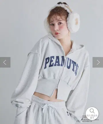 [ 새상품 ] NICE CLAUP 스누피 콜라보 셋업 오트밀