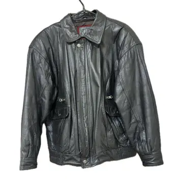 구제 vintage 가죽 자켓 소가죽 짧은 기장 블랙