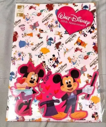 새상품 월트디즈니 110주년 기념 클리어 파일 한정판 A4