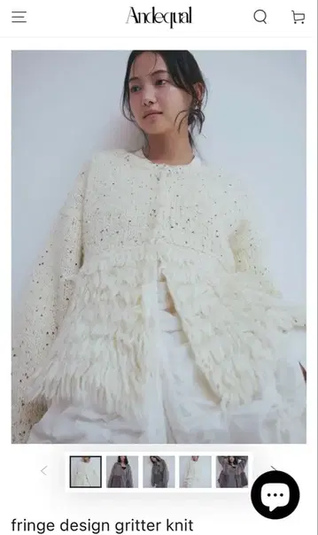 Andequal의 fringe design gritter knit