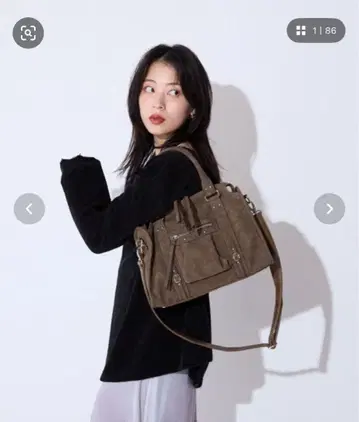 JEANASIS 앤티크 인조 가죽 보스턴/326034