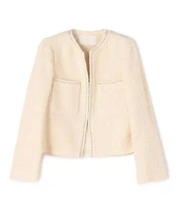 ballsey 트위스트 루프 트위드 노카라 자켓