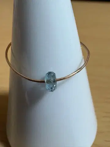 아쿠아 마린 골드링 약 17호