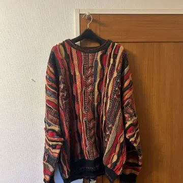 COOGI풍 3D 입체 편직 J.F. REY 니트 스웨터 XXL 사이즈