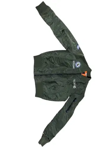 PEANUTS MA-1 자켓 올리브 그린