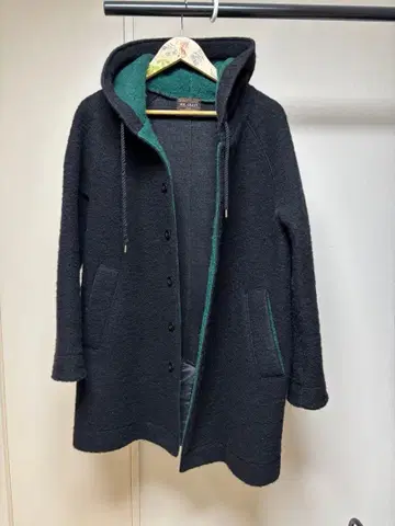 미스터 올리브 보아 후드 코트 S 사이즈