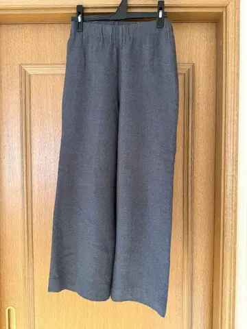 요건 레일 캐시미어 혼방 울 그레이 팬츠