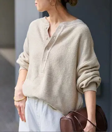 FRAMe WORK 프레임워크 카노코 2WAY 헨리 니트