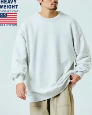 프릭스스토어 헤비웨이트 크루넥 맨투맨 코튼 아쉬 L