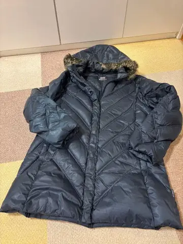 진한 네이비 다운 자켓 LL 사이즈 퍼 포함