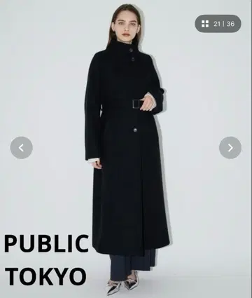 [ PUBLIC TOKYO ] 아지메 오버 요크 코트
