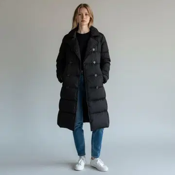 새상품급 Theory luxe 띠어리 럭스 다운 코트 블랙 451