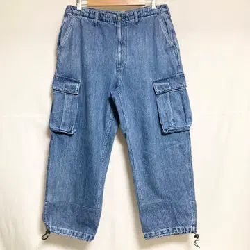 오버 실루엣 사이즈! SSZ 데님 이지 카고 팬츠