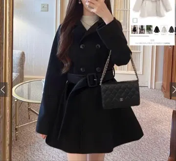 GLR 벨트 포함 스탠드 카라 미들 기장 코트 미사용 새상품